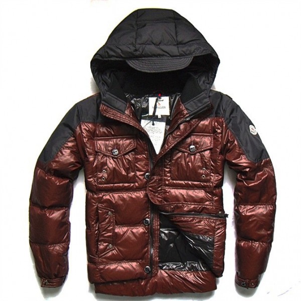 Moncler e nero Claret Cap Zipper E Slash Uomo Giacche uscita